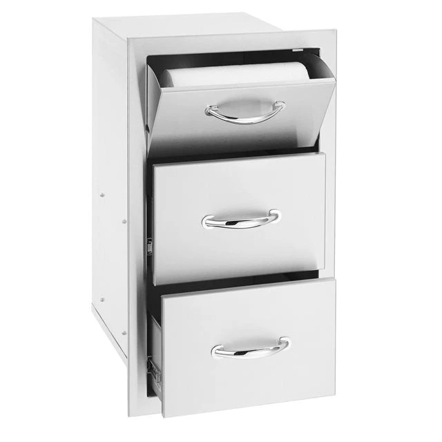TrueFlame 17-Inch Vertical 2-Drawer & Paper Towel Holder Combo (TF-TDC-17) 4 TrueFlame 17-Inch Vertical 2-Drawer & Paper Towel Holder Combo (TF-TDC-17) - Image 2