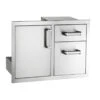 Fire Magic Flush Access Door/Drawer Combo 2 Fire Magic Flush Access Door/Drawer Combo -Outdoor Kitchen Shop 53801S FlushMountedAccessDoorwdoubleDrawer