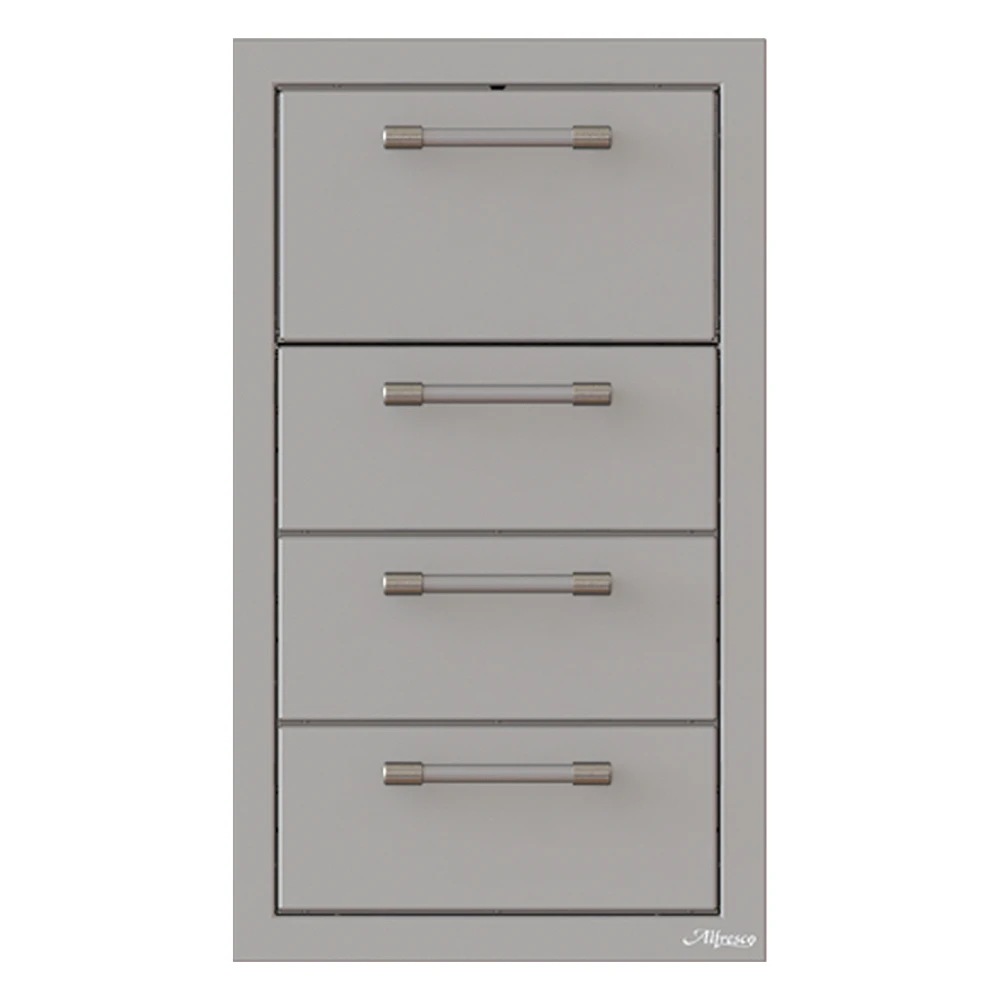 Alfresco 17-Inch Paper Towel Holder & Three Storage Drawer Combo - AXE-3DRTH-SC 3 Alfresco 17-Inch Paper Towel Holder & Three Storage Drawer Combo - AXE-3DRTH-SC