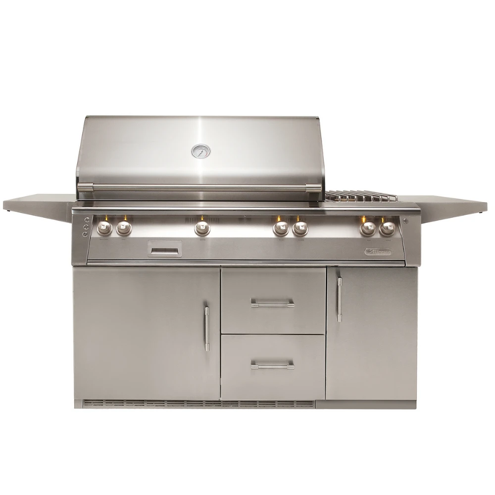 Alfresco ALXE 56-Inch Gas Grill And Side Burner On Refrigerated Base - ALXE-56R-LP/NG 3 Alfresco ALXE 56-Inch Gas Grill And Side Burner On Refrigerated Base - ALXE-56R-LP/NG