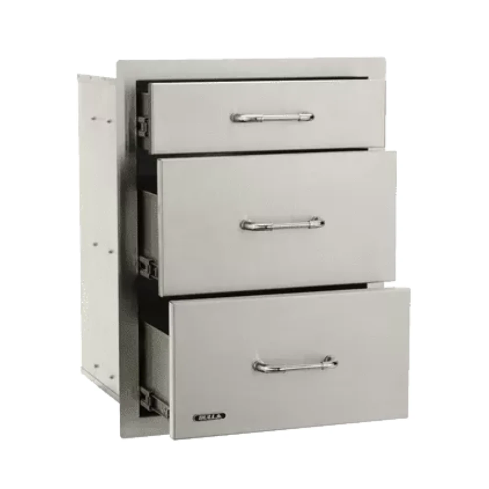 Bull Grills 21-Inch Stainless Steel Triple Access Drawer (58110) 3 Bull Grills 21-Inch Stainless Steel Triple Access Drawer (58110)