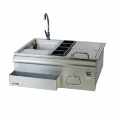 Bull Grills 30-Inch Slide-In Bar Caddy With Ice Chest & Sink (97623)