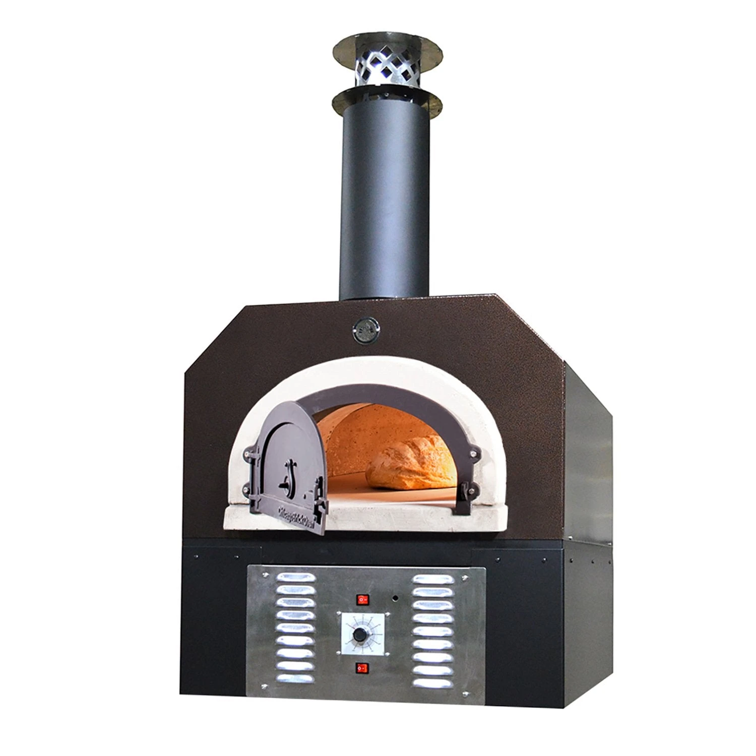 Chicago Brick Oven 750 Countertop Hybrid Gas & Wood Fired Pizza Oven With Skirt 3 Chicago Brick Oven 750 Countertop Hybrid Gas & Wood Fired Pizza Oven With Skirt