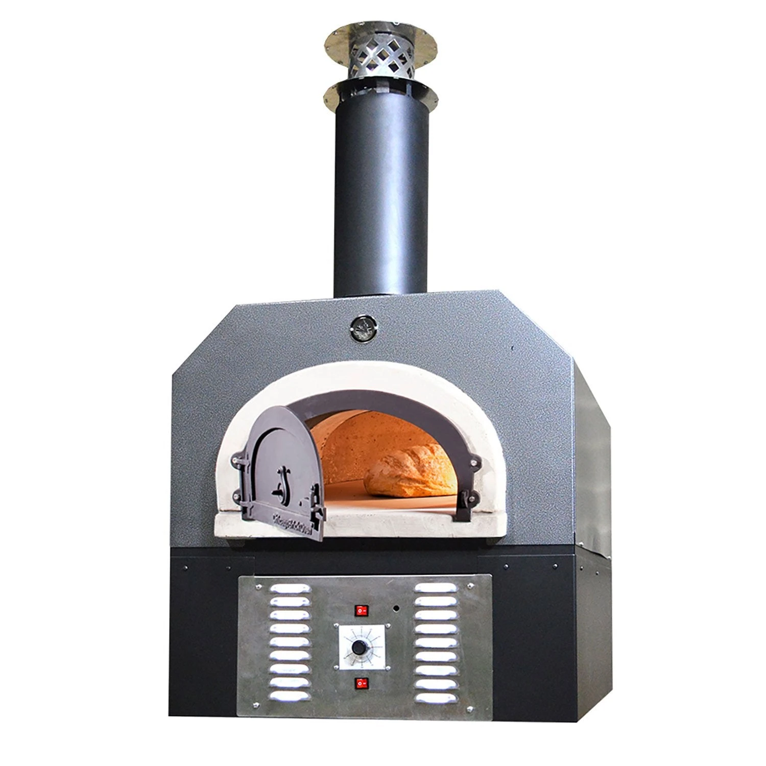 Chicago Brick Oven 750 Countertop Hybrid Gas & Wood Fired Pizza Oven With Skirt 4 Chicago Brick Oven 750 Countertop Hybrid Gas & Wood Fired Pizza Oven With Skirt - Image 2
