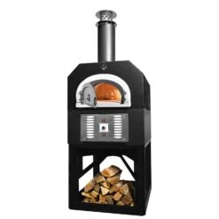 Chicago Brick Oven 750 Hybrid Gas & Wood Fired Pizza Oven On Stand 10 Chicago Brick Oven 750 Hybrid Gas & Wood Fired Pizza Oven On Stand -Outdoor Kitchen Shop CBO O STD 750 HYB SV Master2 1583x matte black 1765x efa34124 62fc 4997 a677 2ef24298526f