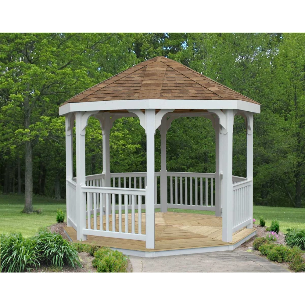 Creekvine Designs 10' Vinyl Octagon Gazebo 4 Creekvine Designs 10' Vinyl Octagon Gazebo - Image 2