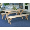 Creekvine Designs 27" Red Cedar Backyard Bash Cross Legged Picnic Table With Detached Benches 1 Creekvine Designs 27" Red Cedar Backyard Bash Cross Legged Picnic Table With Detached Benches -Outdoor Kitchen Shop CreekvineDesigns27RedCedarBackyardBashCrossLeggedPicnicTablewithDetachedBenches