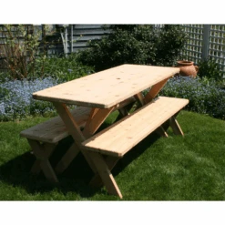 Creekvine Designs 27" Red Cedar Backyard Bash Cross Legged Picnic Table With Detached Benches 11 Creekvine Designs 27" Red Cedar Backyard Bash Cross Legged Picnic Table With Detached Benches -Outdoor Kitchen Shop CreekvineDesigns27RedCedarBackyardBashCrossLeggedPicnicTablewithDetachedBenches 5