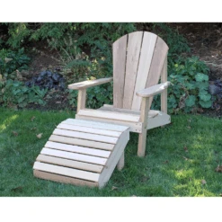 Creekvine Designs Cedar Adirondack Chair & Footrest Set