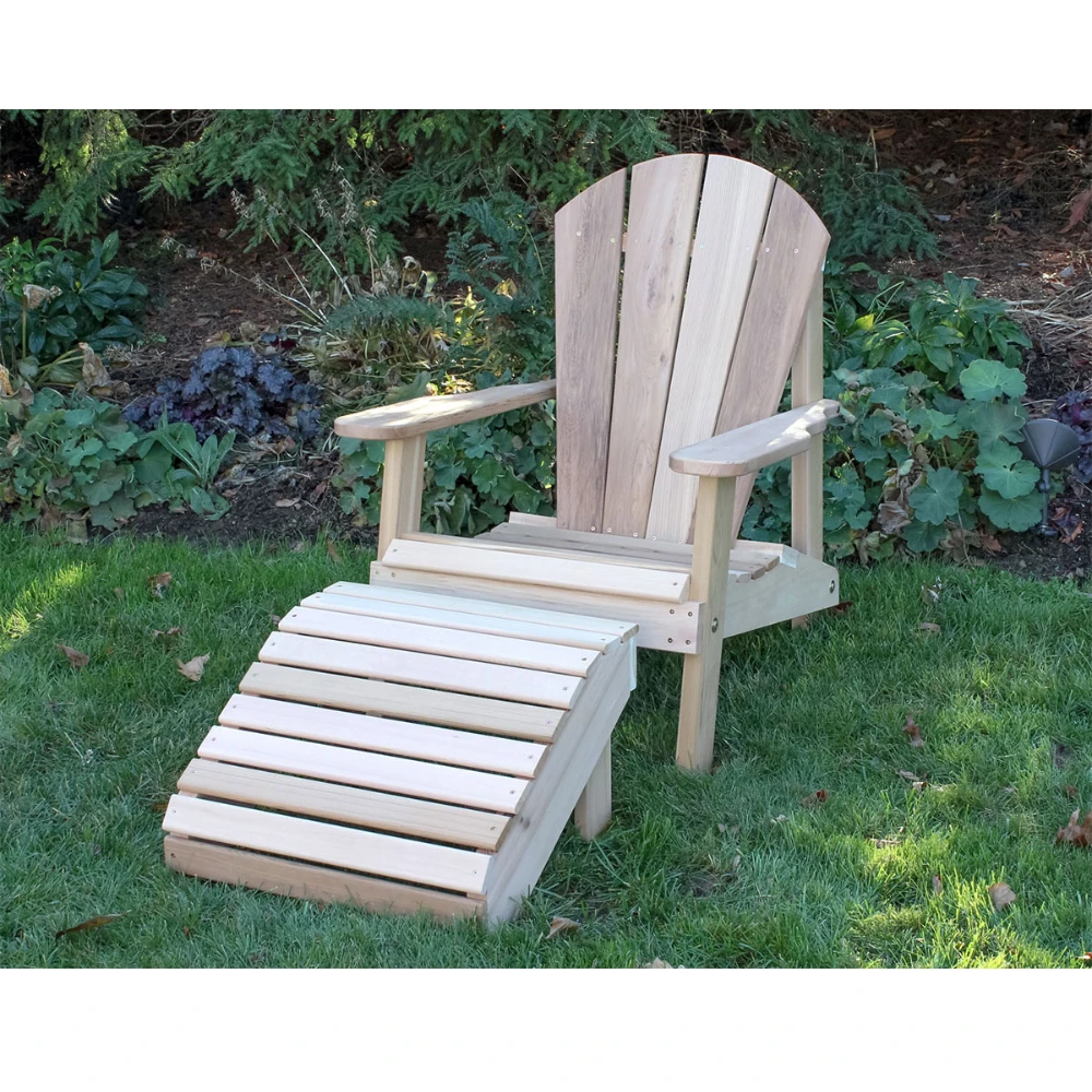 Creekvine Designs Cedar Adirondack Chair & Footrest Set 3 Creekvine Designs Cedar Adirondack Chair & Footrest Set