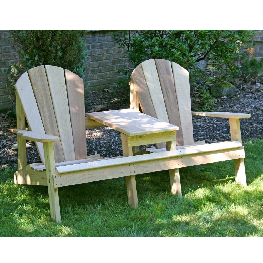 Creekvine Designs Cedar Adirondack Settee 3 Creekvine Designs Cedar Adirondack Settee