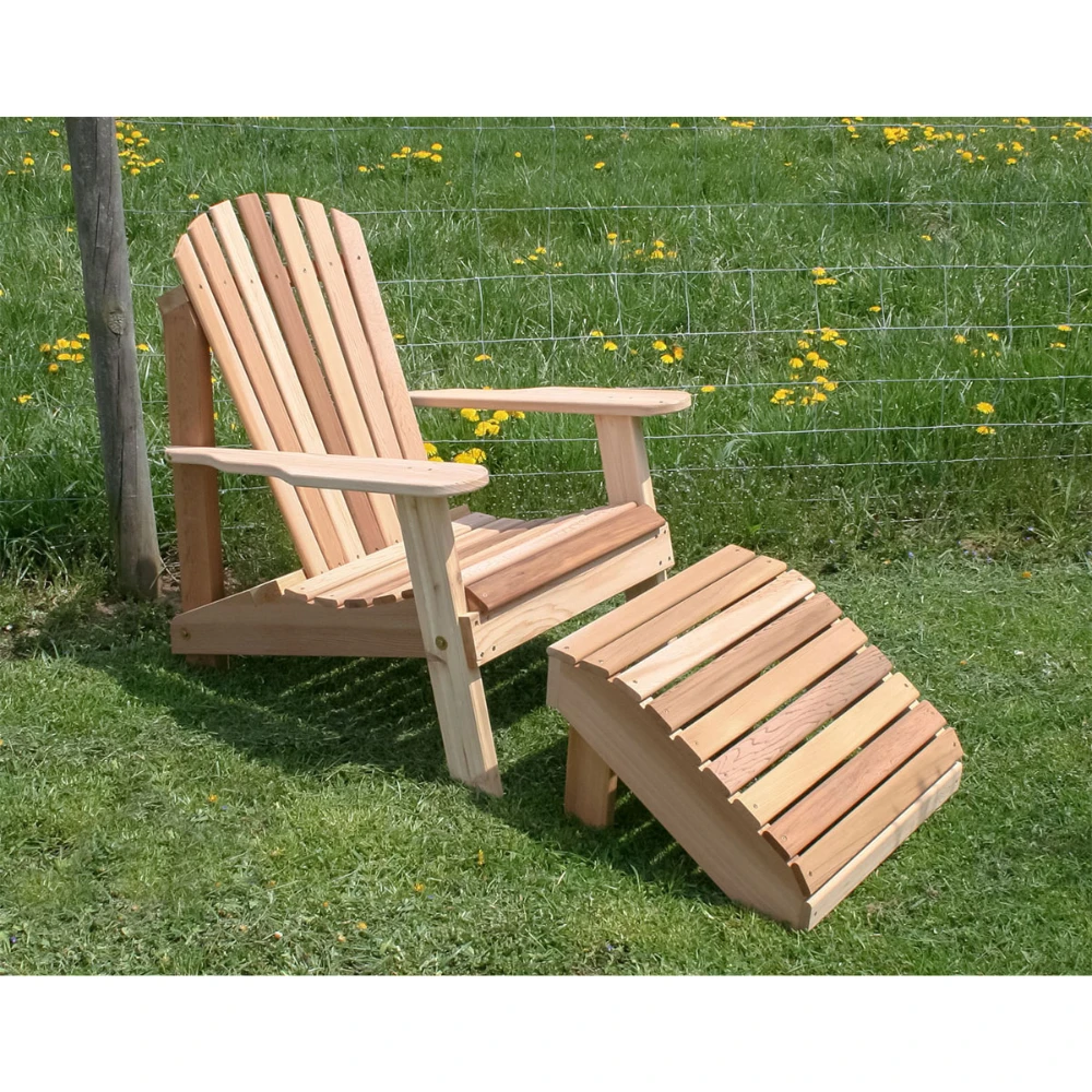 Creekvine Designs Cedar American Forest Adirondack Chair & Footrest Set 3 Creekvine Designs Cedar American Forest Adirondack Chair & Footrest Set