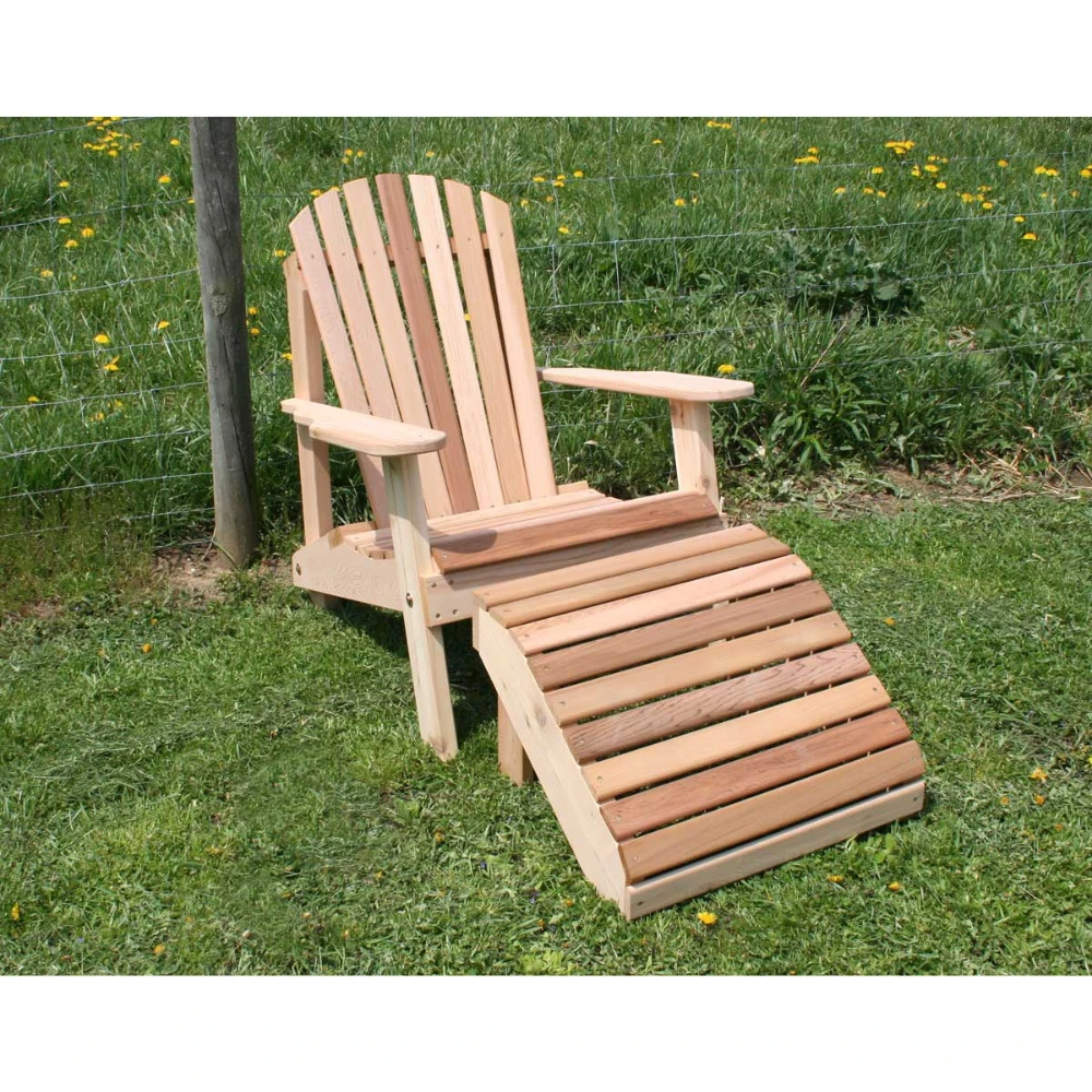Creekvine Designs Cedar American Forest Adirondack Chair & Footrest Set 4 Creekvine Designs Cedar American Forest Adirondack Chair & Footrest Set - Image 2