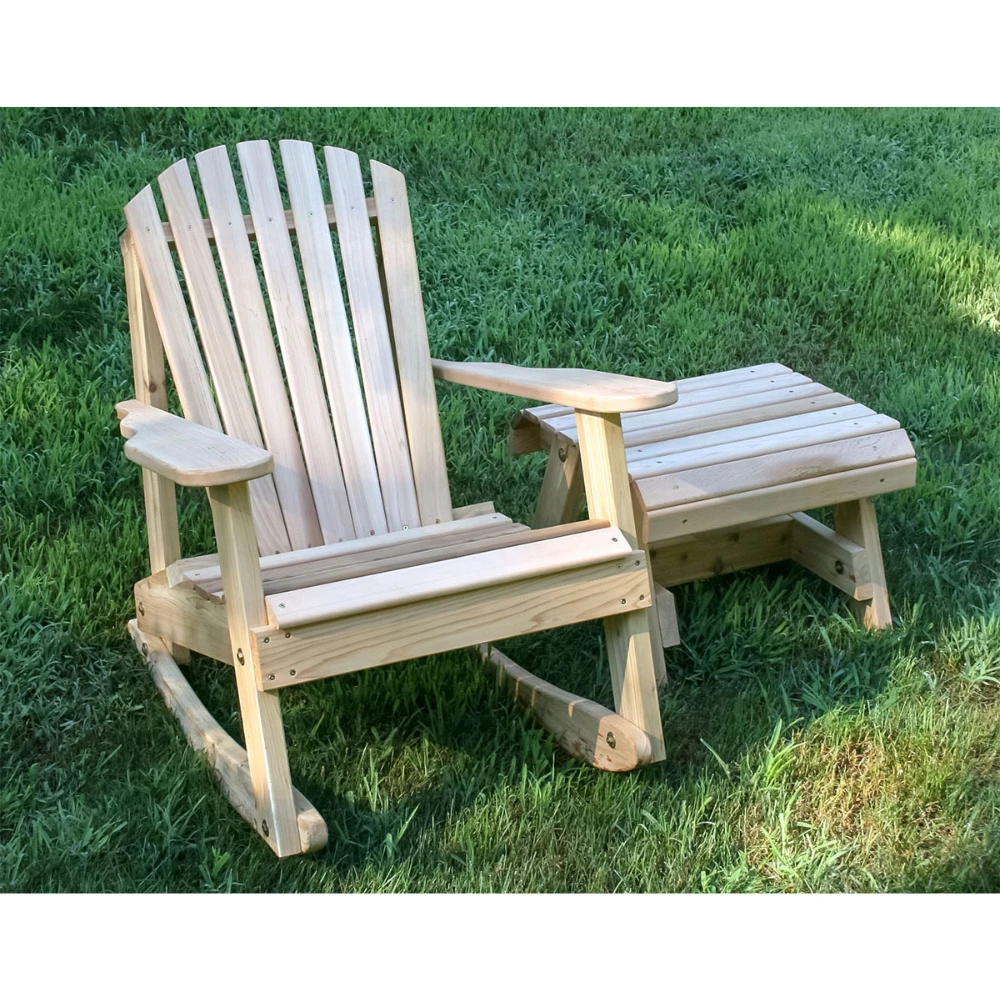 Creekvine Designs Cedar American Forest Adirondack Rocker & Side Table Set 3 Creekvine Designs Cedar American Forest Adirondack Rocker & Side Table Set