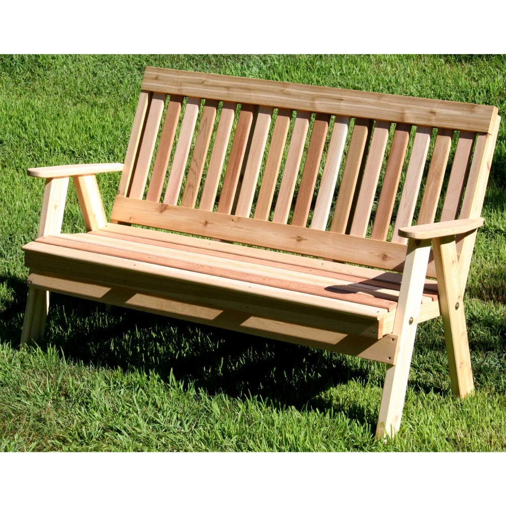 Creekvine Designs Cedar Countryside Garden Bench 4 Creekvine Designs Cedar Countryside Garden Bench - Image 2