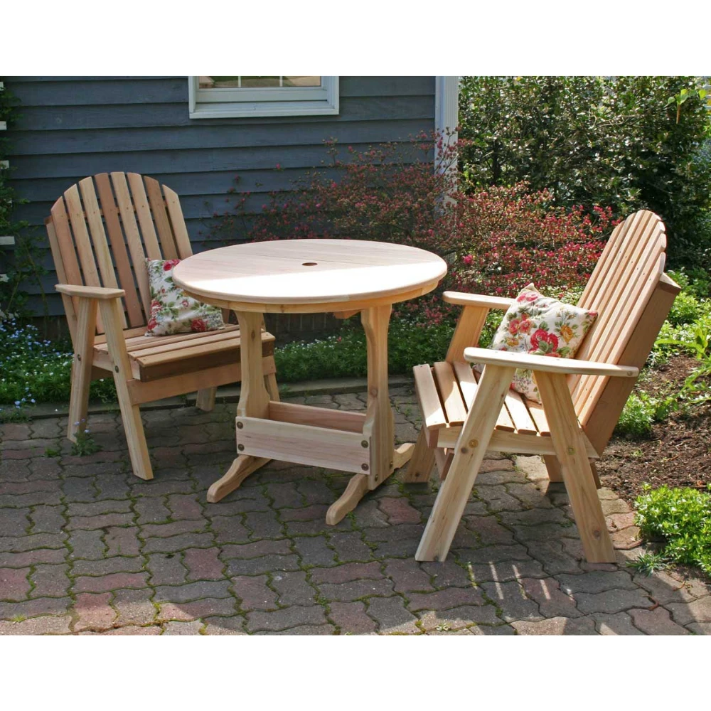 Creekvine Designs Cedar Fanback Bistro Set 3 Creekvine Designs Cedar Fanback Bistro Set