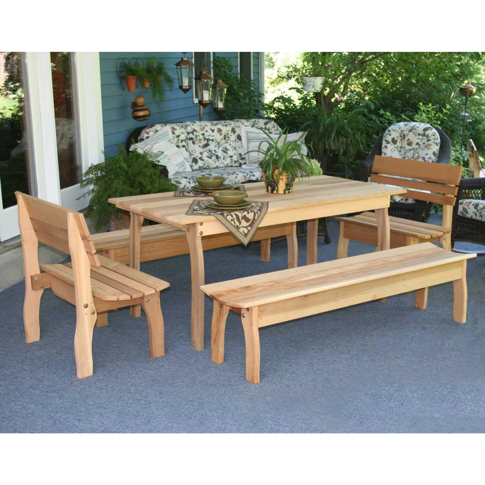 Creekvine Designs Cedar Gathering Dining Set 3 Creekvine Designs Cedar Gathering Dining Set