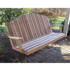 Creekvine Designs Cedar Mountaintop Fanback Porch Swing