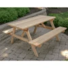 Creekvine Designs Cedar Park Style Picnic Table With Attached Benches -Outdoor Kitchen Shop CreekvineDesignsCedarParkStylePicnicTablewithAttachedBenches