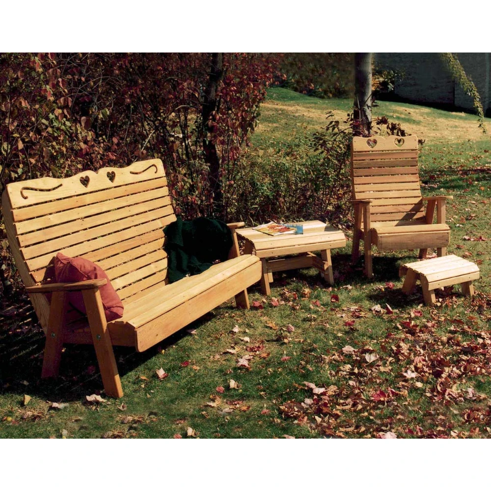 Creekvine Designs Cedar Royal Country Hearts Patio Group 3 Creekvine Designs Cedar Royal Country Hearts Patio Group