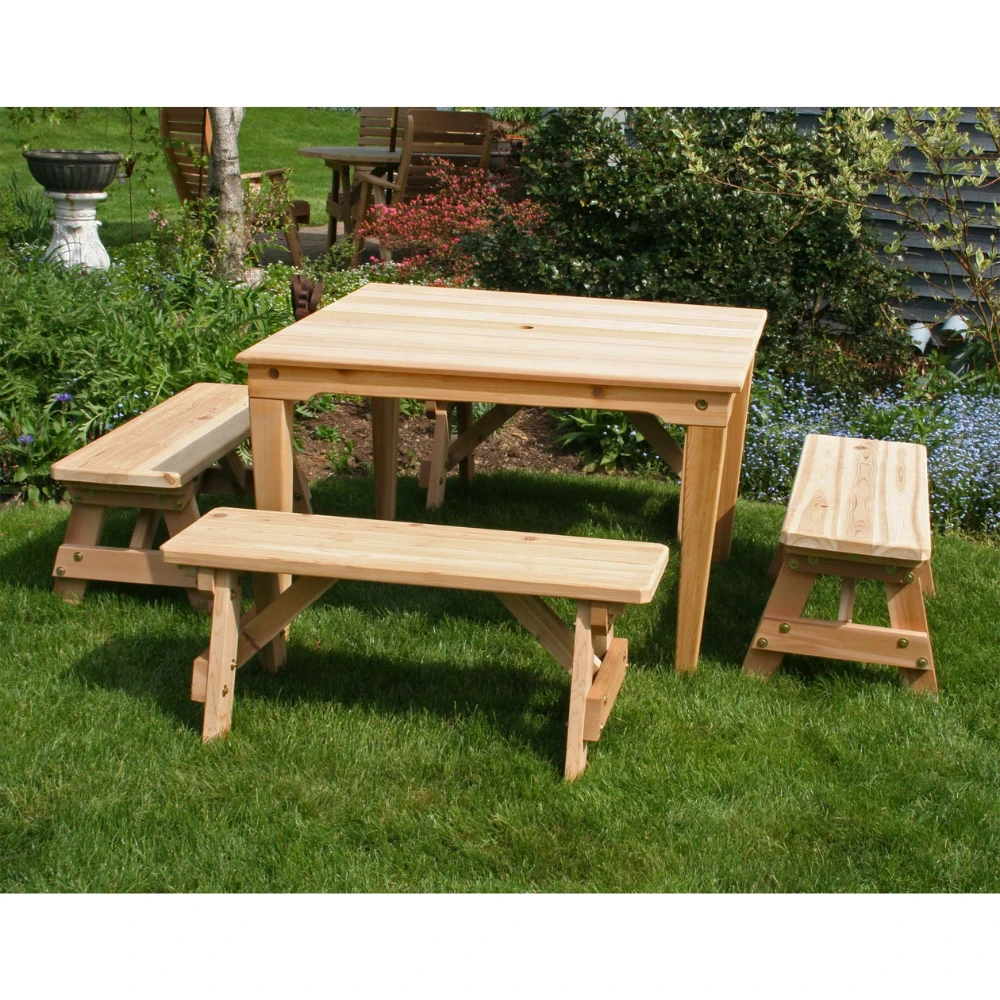 Creekvine Designs Cedar Social Dining Set 3 Creekvine Designs Cedar Social Dining Set