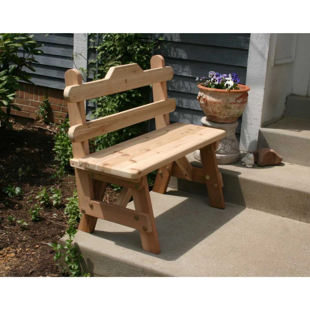 Creekvine Designs Cedar Tab Back Bench 4 Creekvine Designs Cedar Tab Back Bench - Image 2