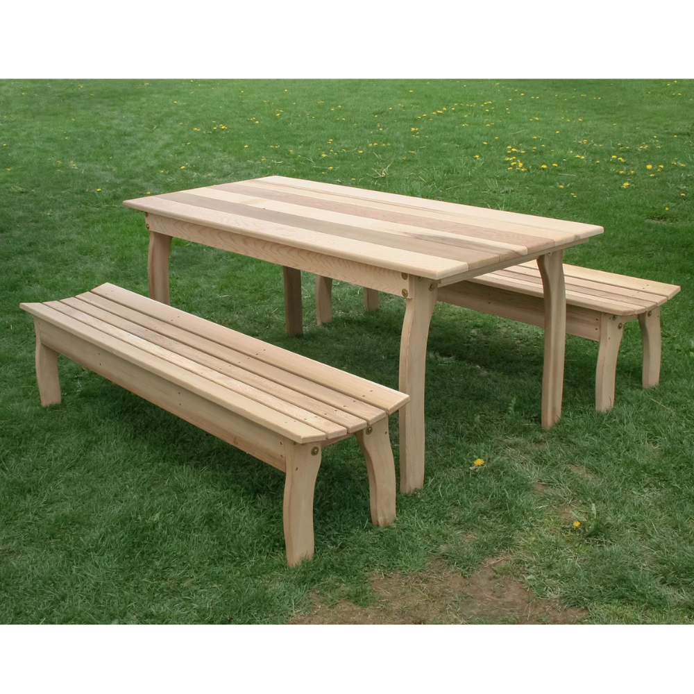 Creekvine Designs Cedar Three Piece Family Dining Set 3 Creekvine Designs Cedar Three Piece Family Dining Set