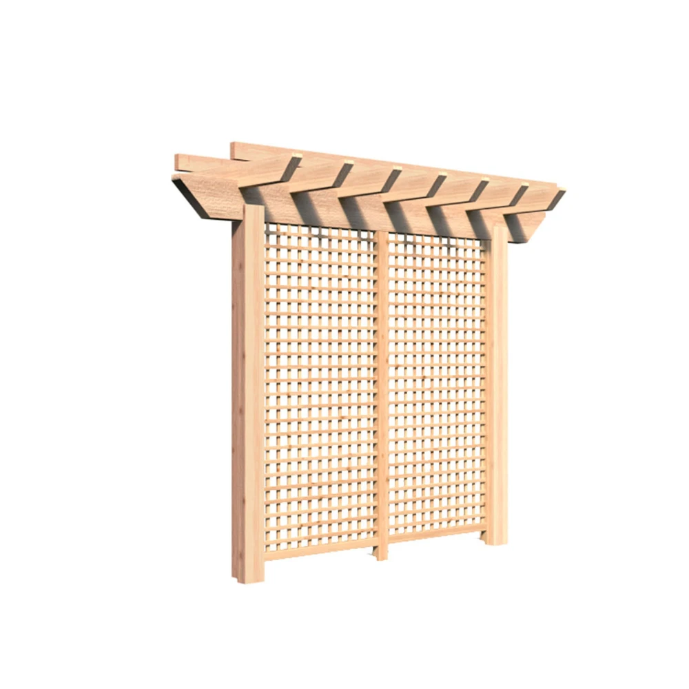 Creekvine Designs Rough Cut Cedar Monterrey Pergola With Lattice 6 Creekvine Designs Rough Cut Cedar Monterrey Pergola With Lattice - Image 4