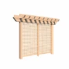 Creekvine Designs Rough Cut Cedar Monterrey Pergola With Lattice