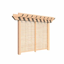 Creekvine Designs Rough Cut Cedar Monterrey Pergola With Lattice