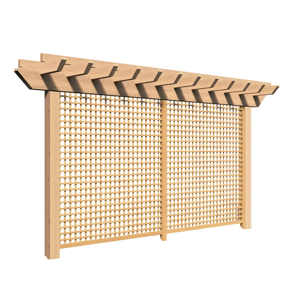 Creekvine Designs Rough Cut Cedar Monterrey Pergola With Lattice 5 Creekvine Designs Rough Cut Cedar Monterrey Pergola With Lattice - Image 3