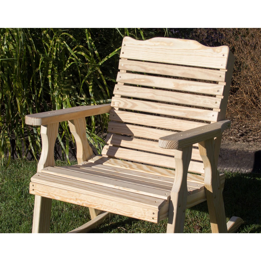 Creekvine Designs Treated Pine Crossback Rocking Chair 5 Creekvine Designs Treated Pine Crossback Rocking Chair - Image 3