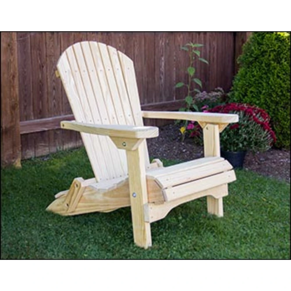 Creekvine Designs Treated Pine Folding Adirondack Chair 4 Creekvine Designs Treated Pine Folding Adirondack Chair - Image 2