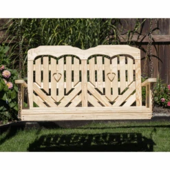 Creekvine Designs Treated Pine Heartback Porch Swing