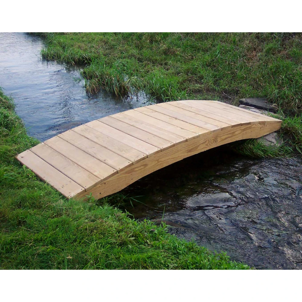 Creekvine Designs Treated Pine Plank Garden Bridge 4 Creekvine Designs Treated Pine Plank Garden Bridge - Image 2