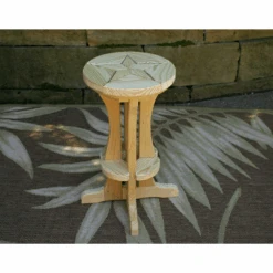 Creekvine Designs Treated Pine Star Design Pub Stool