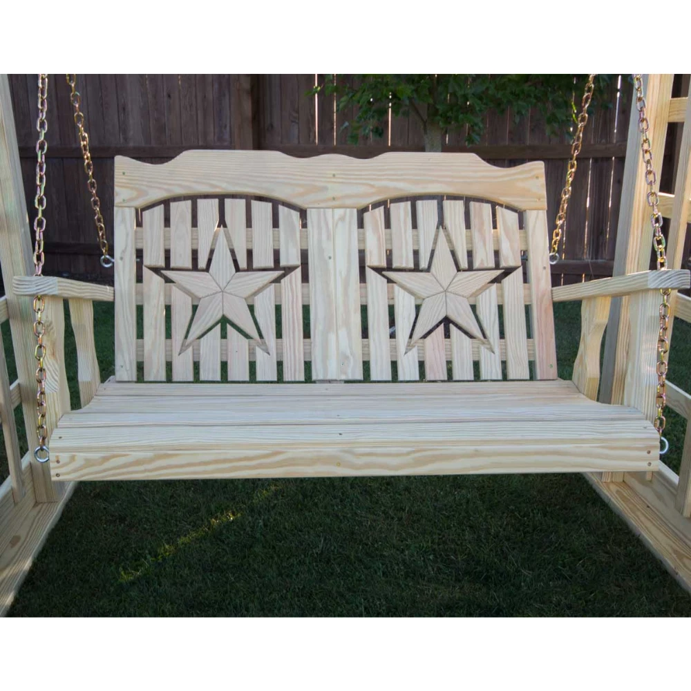 Creekvine Designs Treated Pine Starback Porch Swing 4 Creekvine Designs Treated Pine Starback Porch Swing - Image 2