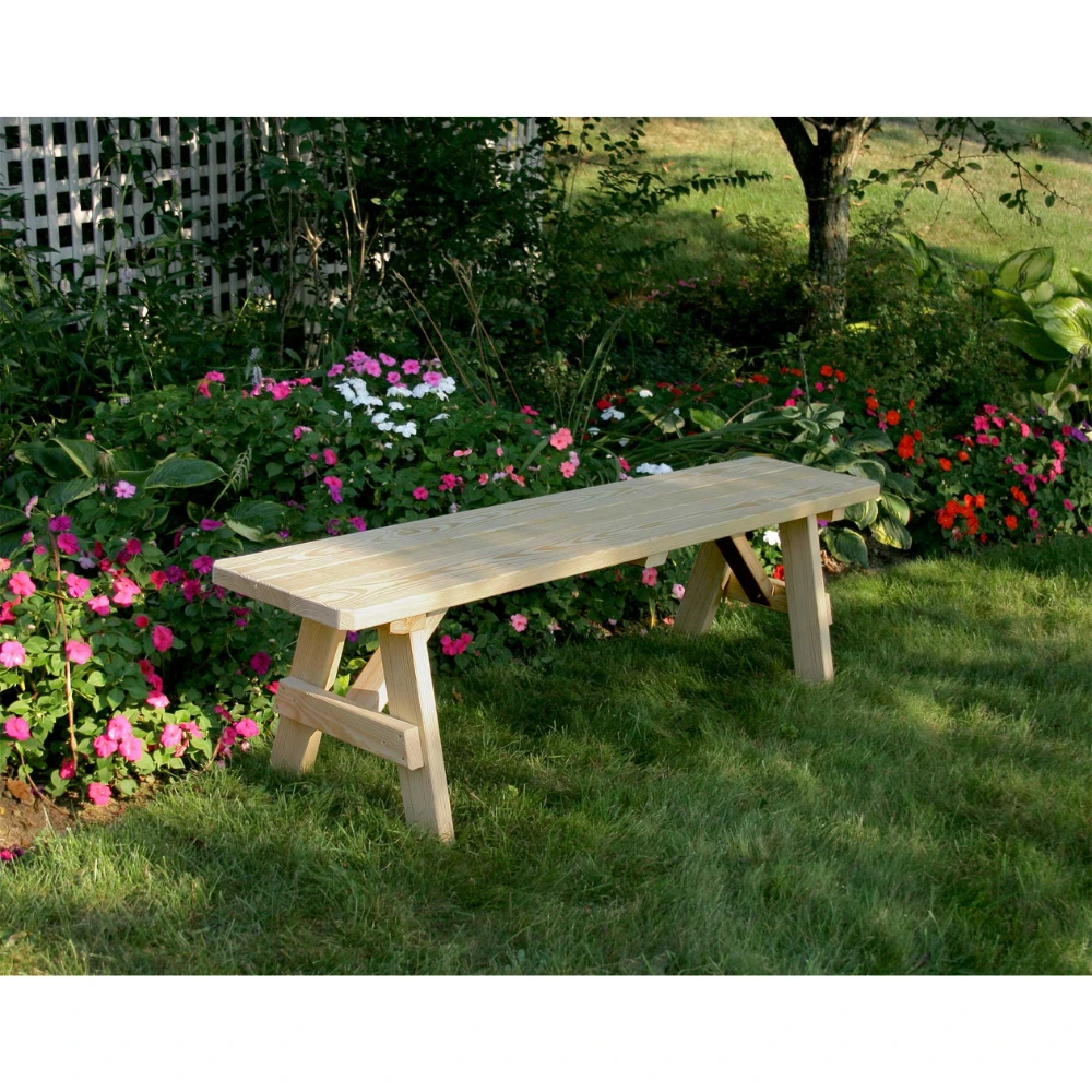 Creekvine Designs Treated Pine Traditional Garden Bench 3 Creekvine Designs Treated Pine Traditional Garden Bench