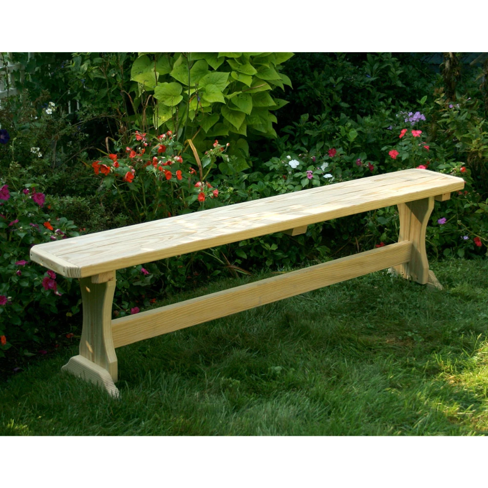 Creekvine Designs Treated Pine Trestle Garden Bench 3 Creekvine Designs Treated Pine Trestle Garden Bench