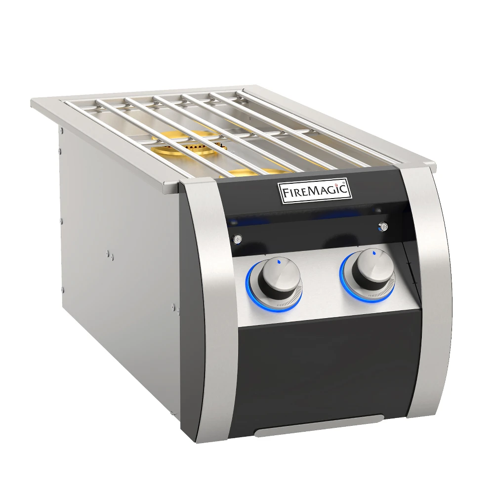 Fire Magic Echelon Black Diamond Built-In Double Side Burner 3 Fire Magic Echelon Black Diamond Built-In Double Side Burner