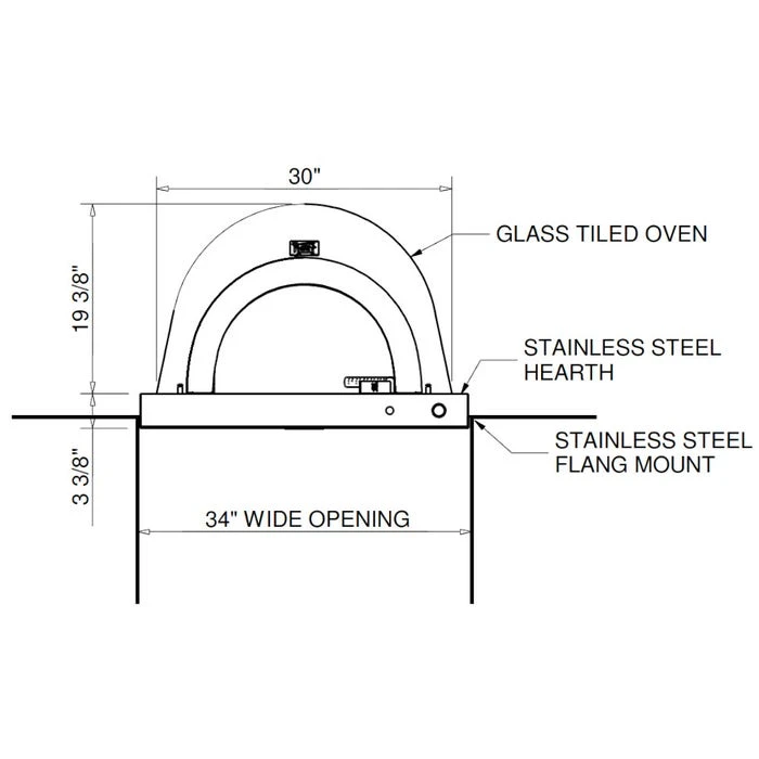 HPC Villa Built-In Hybrid Gas/Wood Fueled Mosaic Tile Pizza Oven 16 HPC Villa Built-In Hybrid Gas/Wood Fueled Mosaic Tile Pizza Oven - Image 14