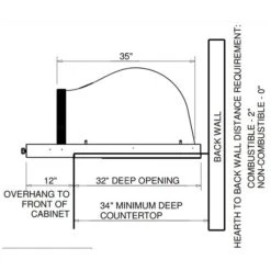 HPC Villa Built-In Hybrid Gas/Wood Fueled Mosaic Tile Pizza Oven 31 HPC Villa Built-In Hybrid Gas/Wood Fueled Mosaic Tile Pizza Oven -Outdoor Kitchen Shop HPCVillapizzaovendimensions2