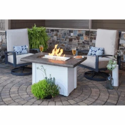 The Outdoor Greatroom Company Driftwood Havenwood Rectangular Gas Fire Pit Table With White Base (HVDW-1224-K) 11 The Outdoor Greatroom Company Driftwood Havenwood Rectangular Gas Fire Pit Table With White Base (HVDW-1224-K) -Outdoor Kitchen Shop HVDW 1224 K