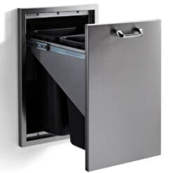 Lynx Professional Trash & Recycle Bin - L20TR 6 Lynx Professional Trash & Recycle Bin - L20TR -Outdoor Kitchen Shop L20TR threequarter open