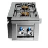 Lynx Professional Cart Mounted Double Side Burner - LCB2-3-LP/NG 1 Lynx Professional Cart Mounted Double Side Burner - LCB2-3-LP/NG -Outdoor Kitchen Shop LCB2 3 lid open lights on