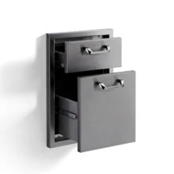 Lynx Professional Classic Double Drawers - LDW16 6 Lynx Professional Classic Double Drawers - LDW16 -Outdoor Kitchen Shop LDW16 threequarter open