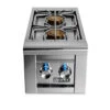 Lynx Professional Built-In Double Side Burners - LSB2-2-LP/NG 2 Lynx Professional Built-In Double Side Burners - LSB2-2-LP/NG -Outdoor Kitchen Shop LSB2 2 lid open lights on