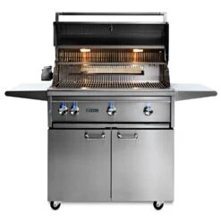 Lynx 36-Inch Professional Gas Grill On Cart With 2 Ceramic & 1 Trident Infrared Burners - L36TRF-LP/NG -Outdoor Kitchen Shop LynxProfessional36 Inchoncartopen