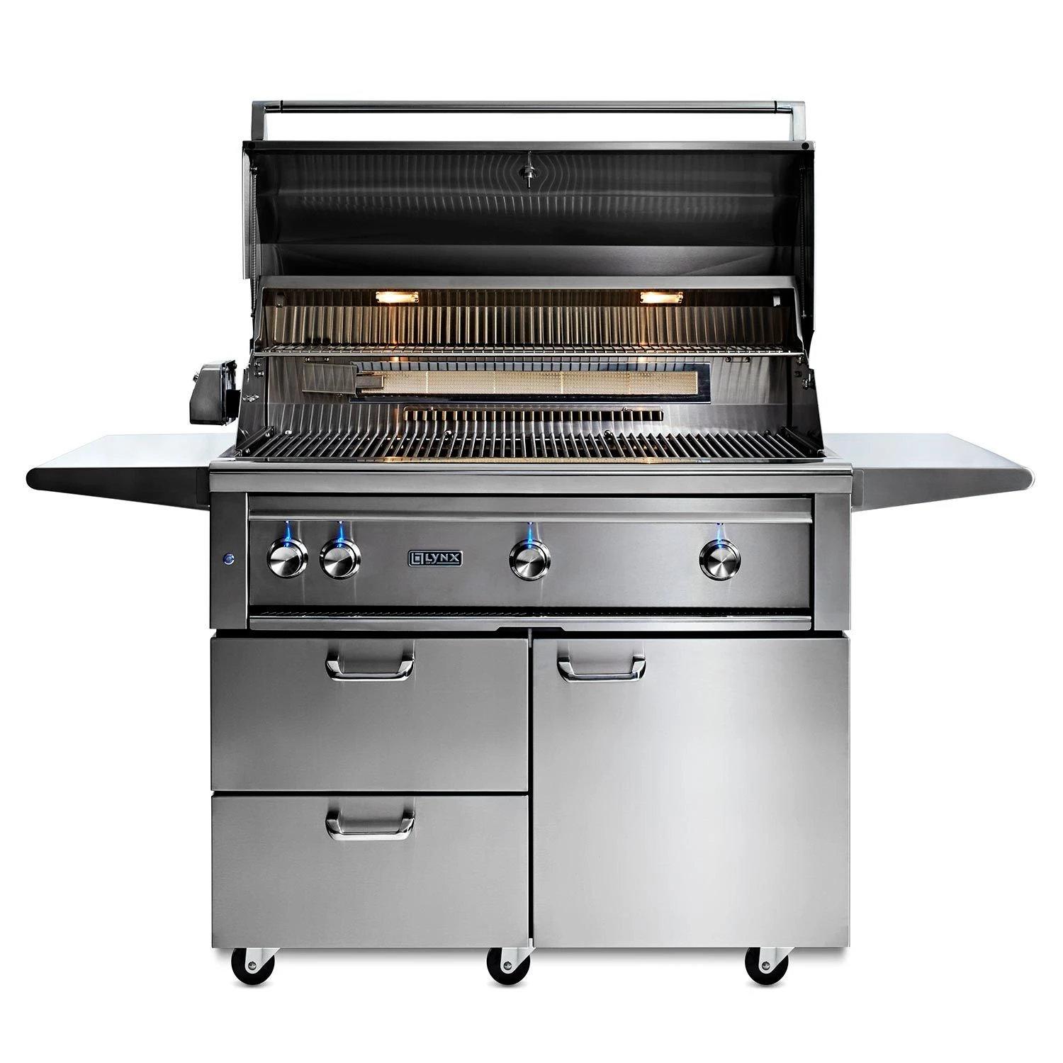 Lynx 42-Inch Professional Gas Grill On Cart With 2 Ceramic & 1 Trident Infrared Burners - L42TRF-LP/NG 4 Lynx 42-Inch Professional Gas Grill On Cart With 2 Ceramic & 1 Trident Infrared Burners - L42TRF-LP/NG - Image 2