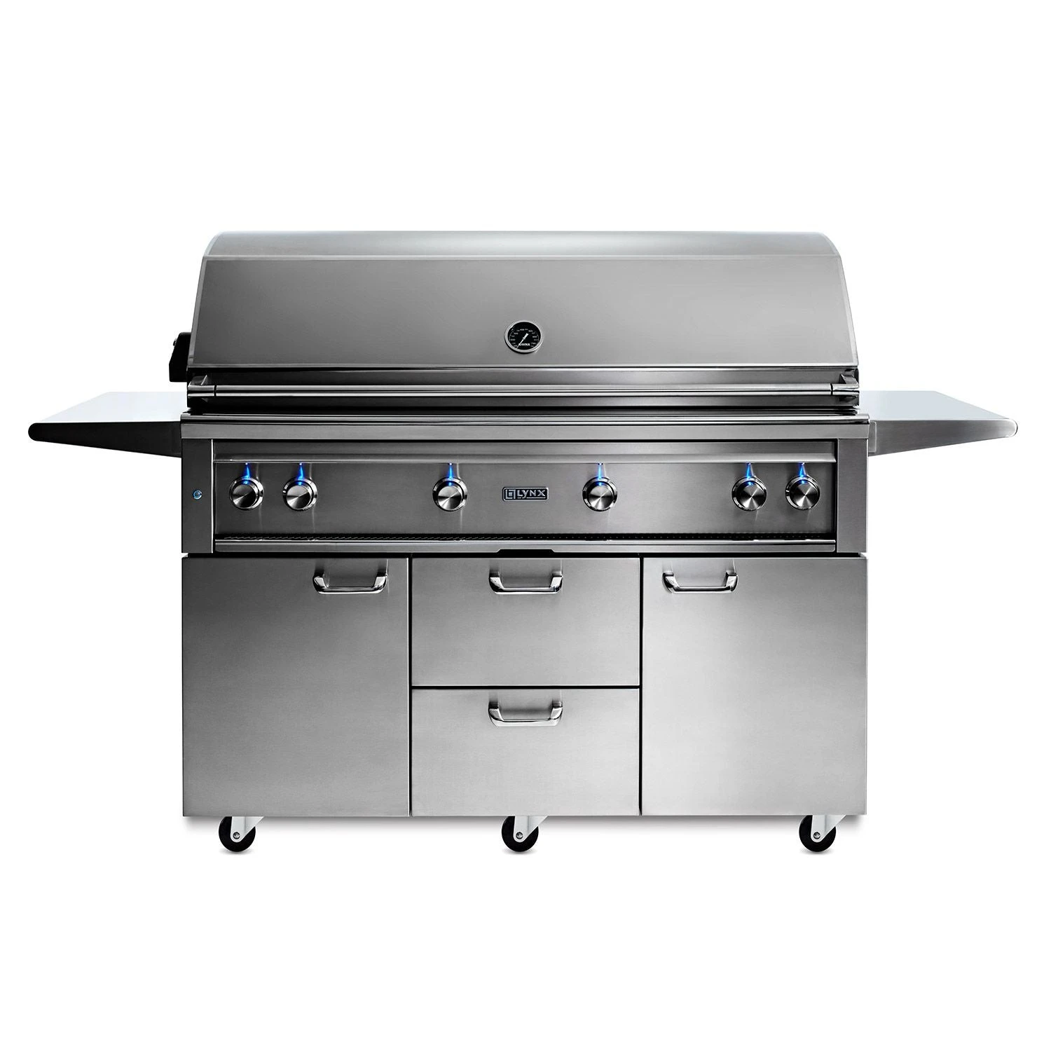 Lynx 54-Inch Professional Gas Grill On Cart With 3 Ceramic & 1 Trident Infrared Burners - L54TRF-LP/NG 3 Lynx 54-Inch Professional Gas Grill On Cart With 3 Ceramic & 1 Trident Infrared Burners - L54TRF-LP/NG